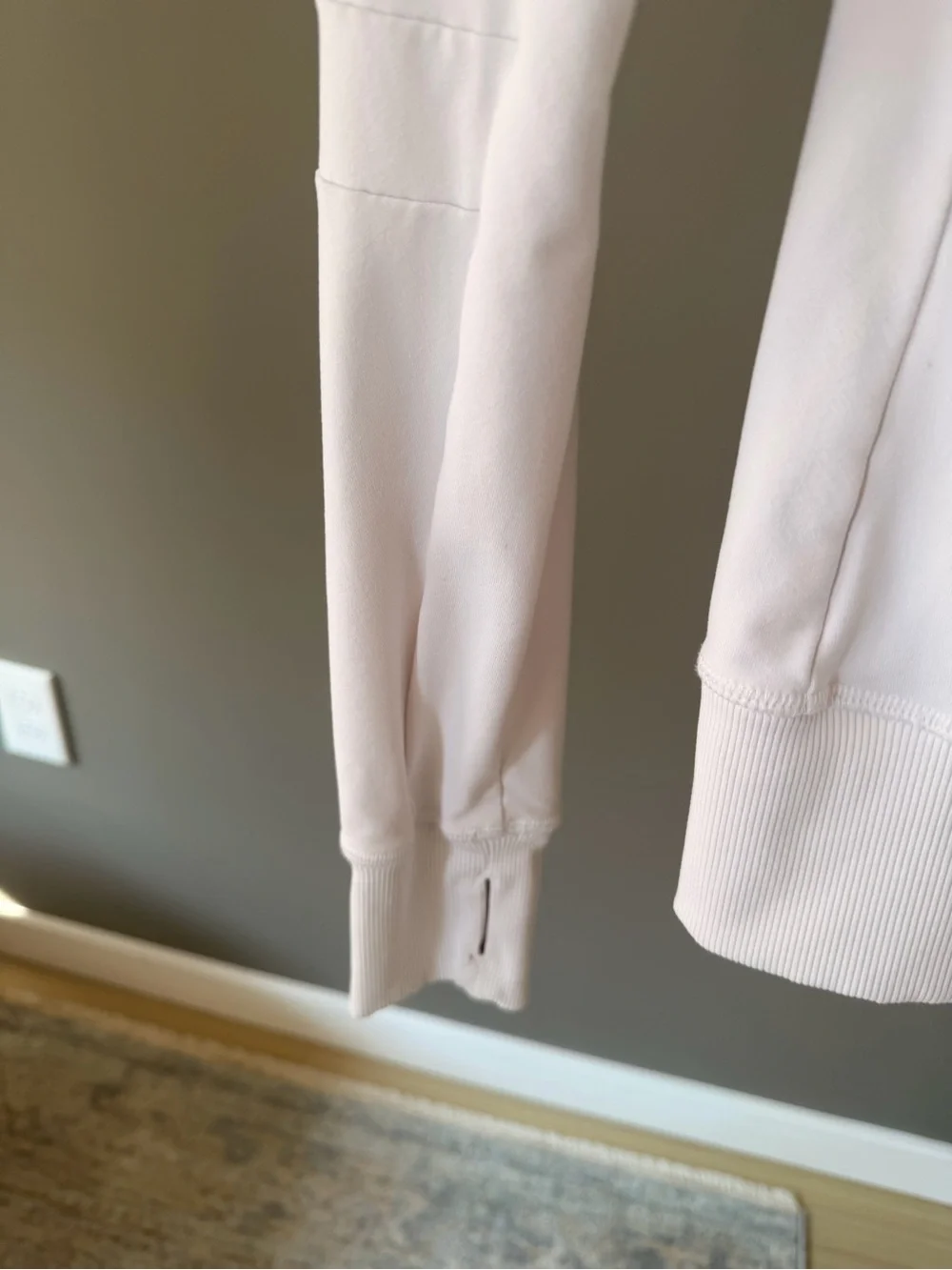 Alo Yoga White Full Zip Moto Active Jacket Zip Sleeve Pocket XS